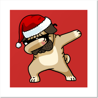 Dabbing Pug Shirt Cute Pug Dab Shirt Christmas Pugly Sweater Posters and Art